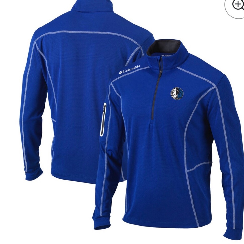 Columbia Men's Dallas Mavericks Omni-Wick Shotgun 1/4 Zip Pullover , M NWT